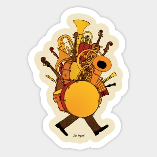 ONE MAN BRASS BAND by San Miguel Sticker